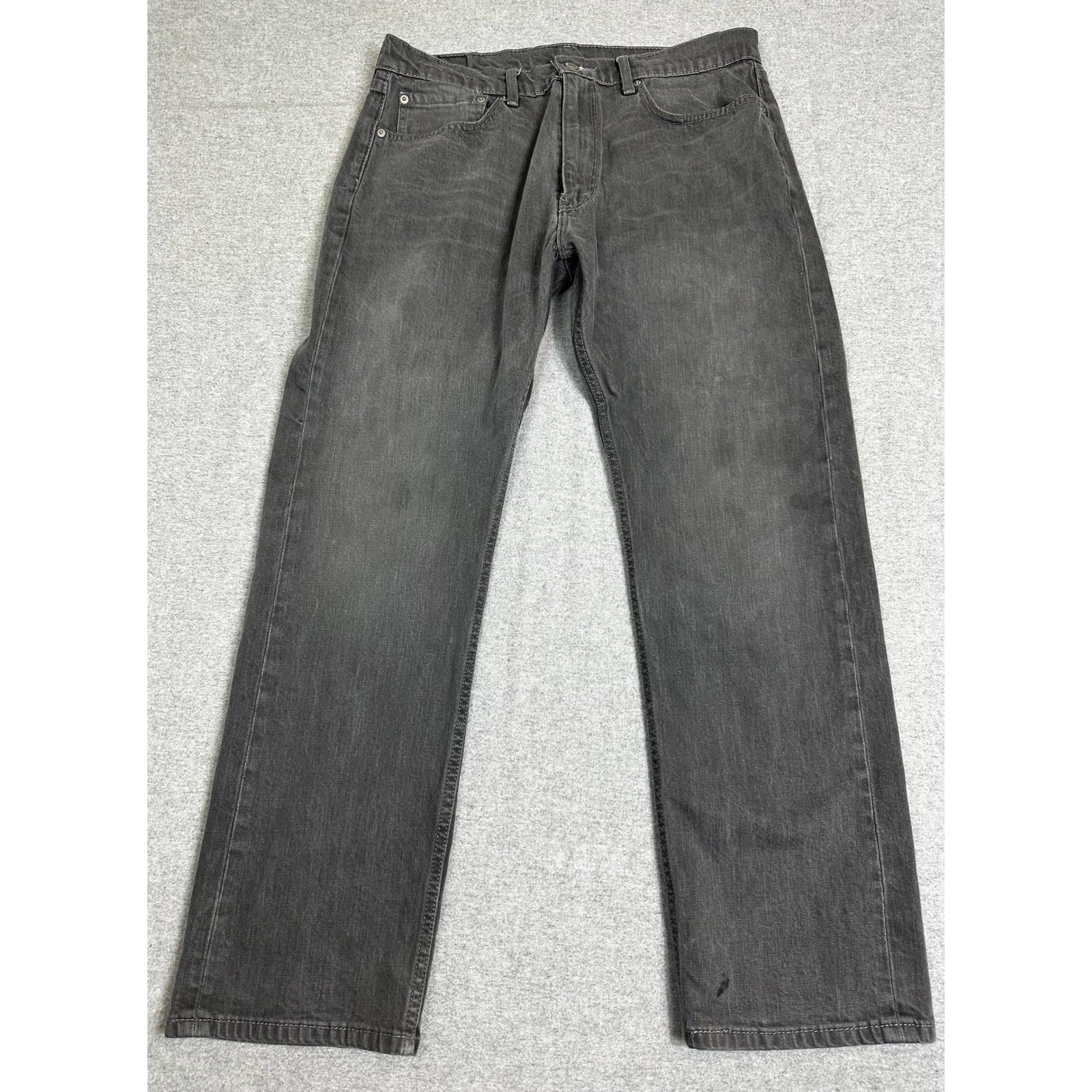 Levis 514 Sjeans Mens 36x30 Gray Straight Faded Denim Pants